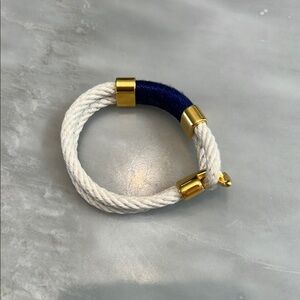 Women's Nautical Rope Bracelet with Gold Accents - 7 inch long